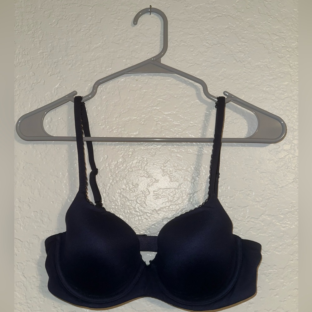 Body by Victoria Navy Blue Lined Demi 34C